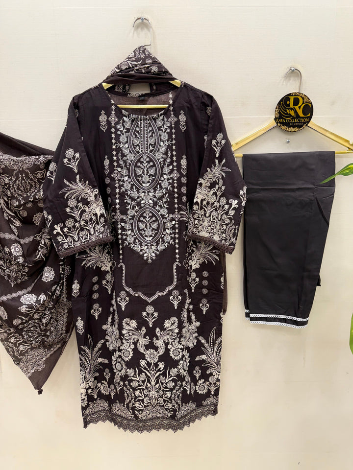 Semi Cotton embroidered suits