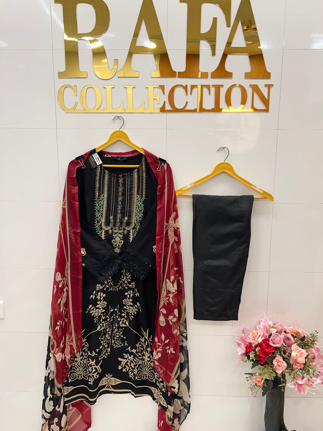 Pakistani patch work suit 2719