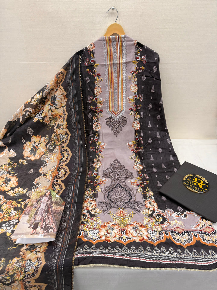 Printed unstitched suits 087