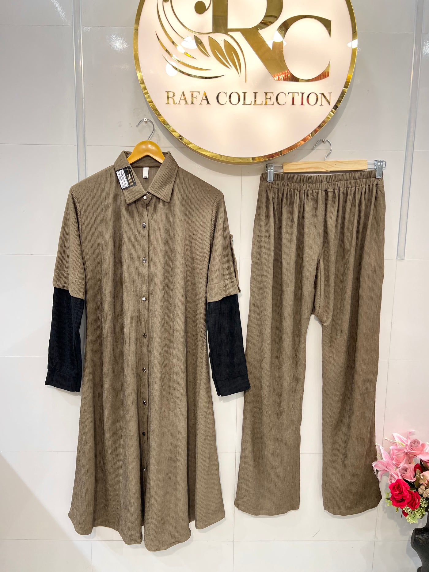 Imported crinkle co - ord sets 2407