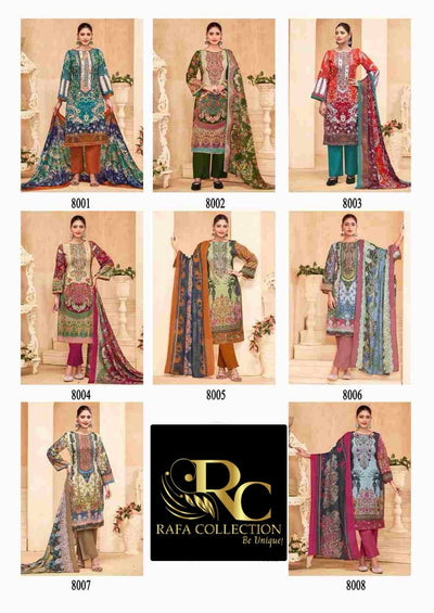 Semi Cotton embroided suit 1758