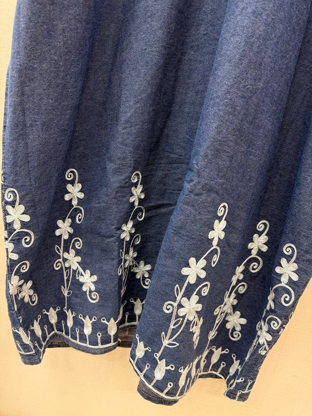 Denim long kaftan