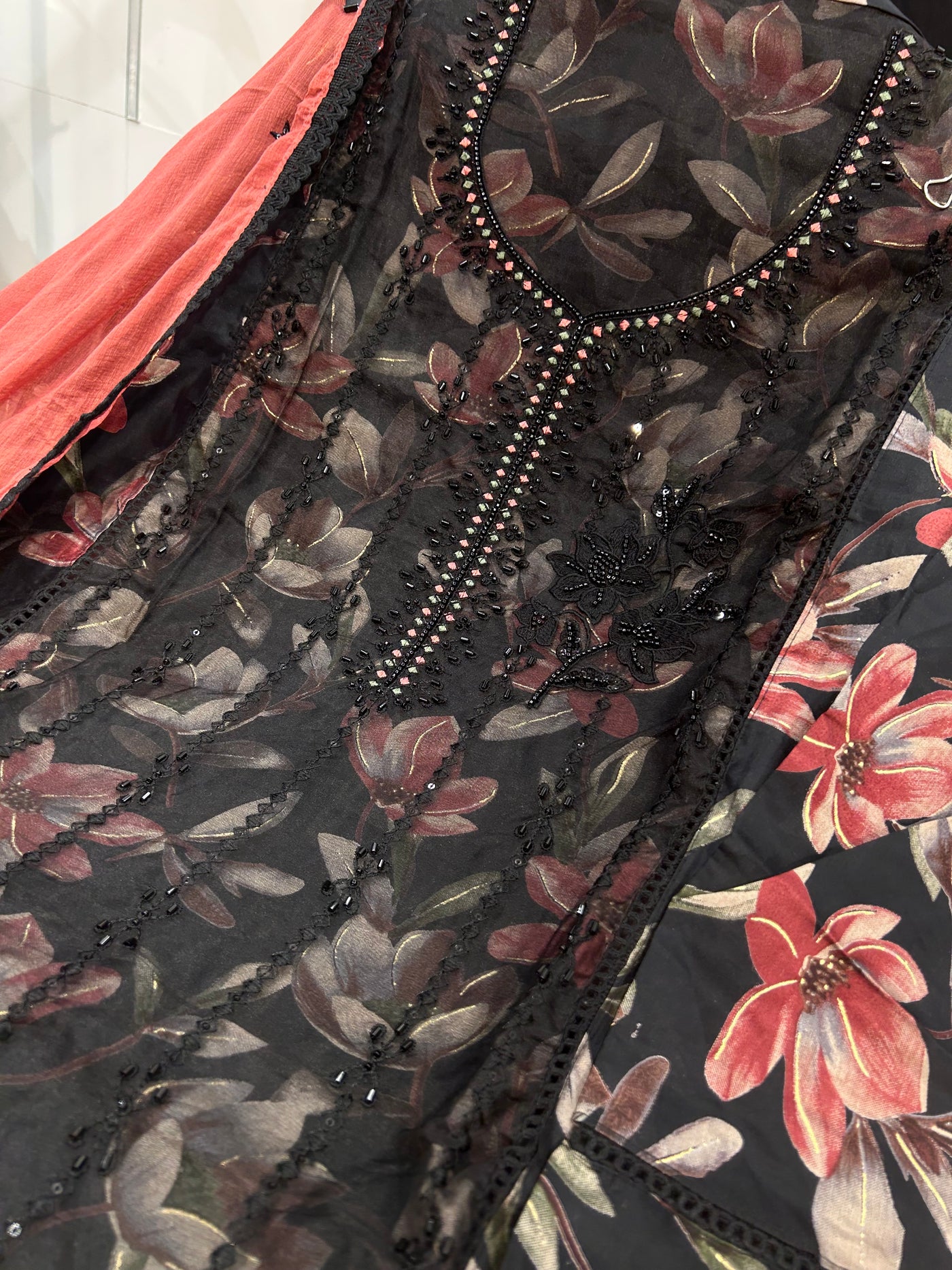 Silk cotton Handwork Suit 672801