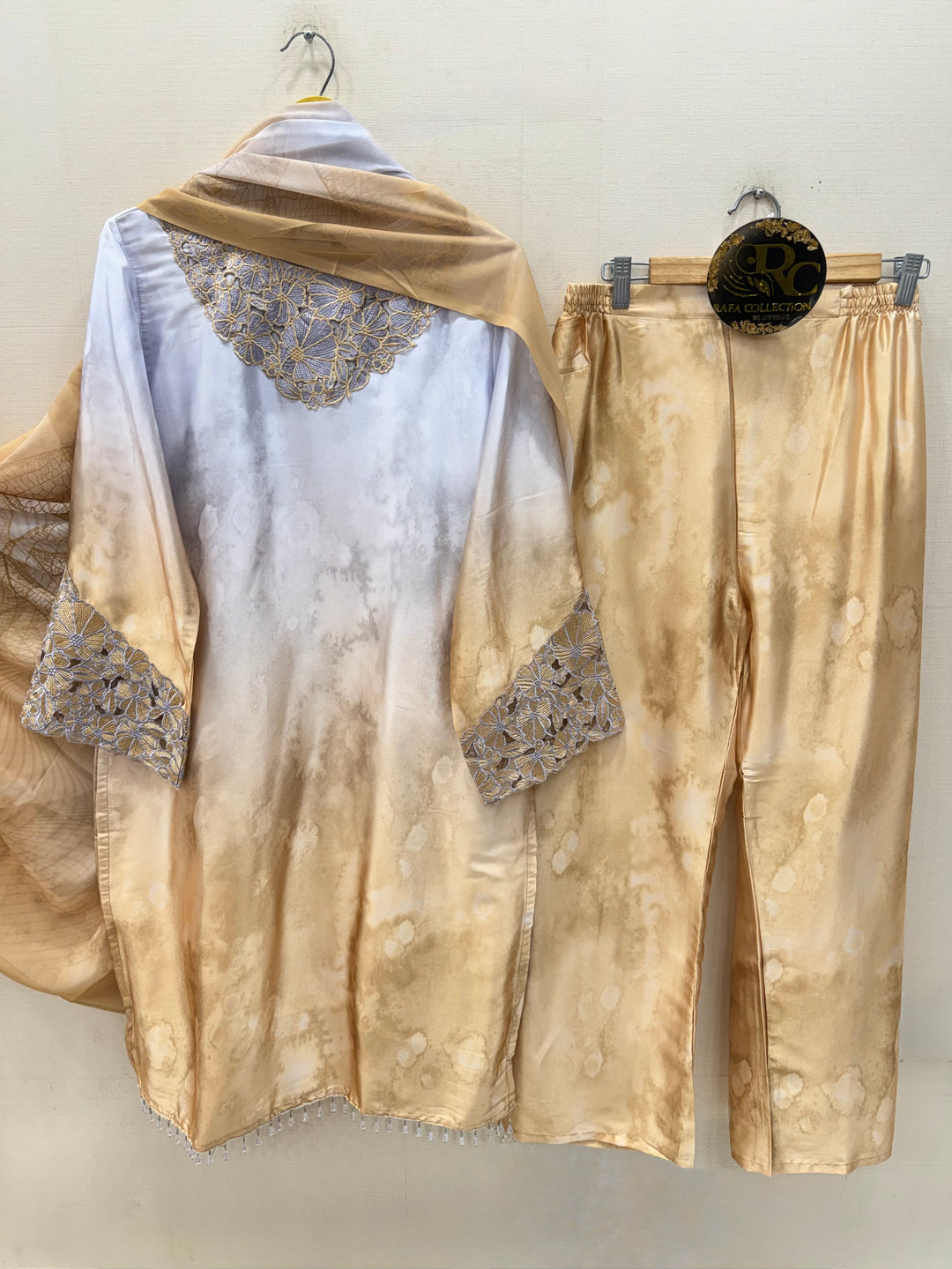 Satin embroidered Suits