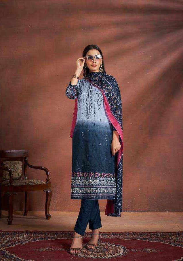 Cotton Embroidered suits 115412