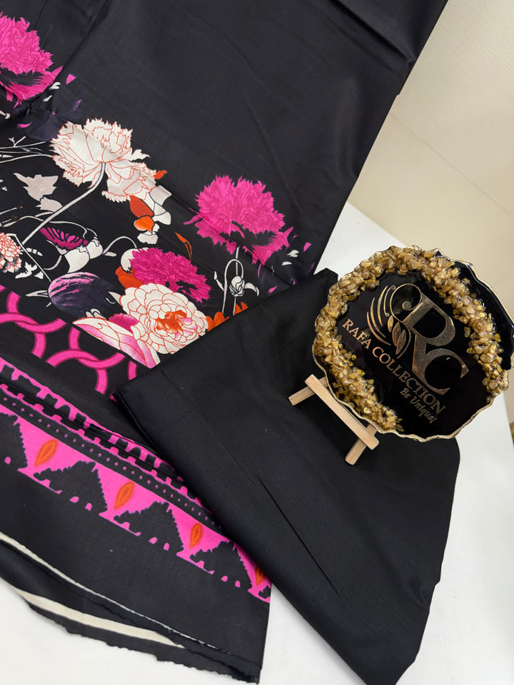 Cotton printed unstitched suits