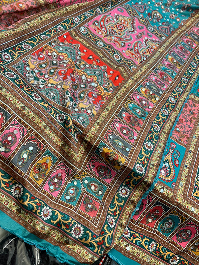 Multi colour mirror Suit 1264