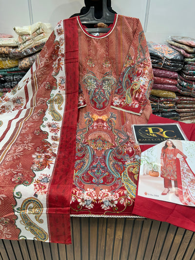 Pakistani printed Ready Made Suit 1358