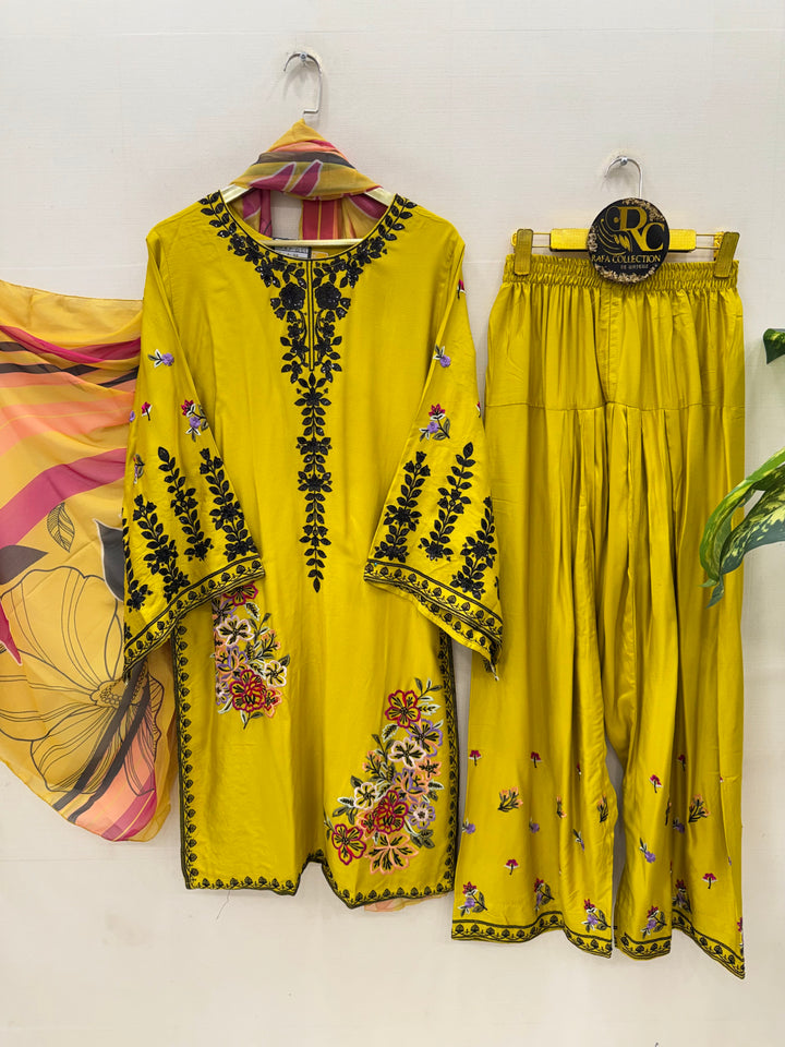 Embroidered Farshi Salwar suits