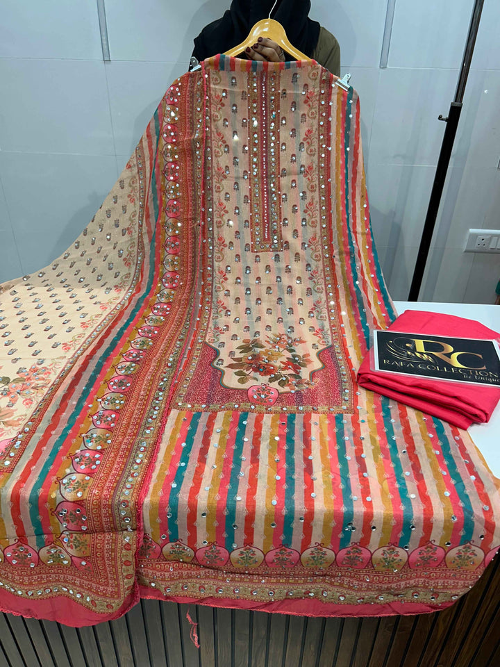 Mirror work unstich suit 328