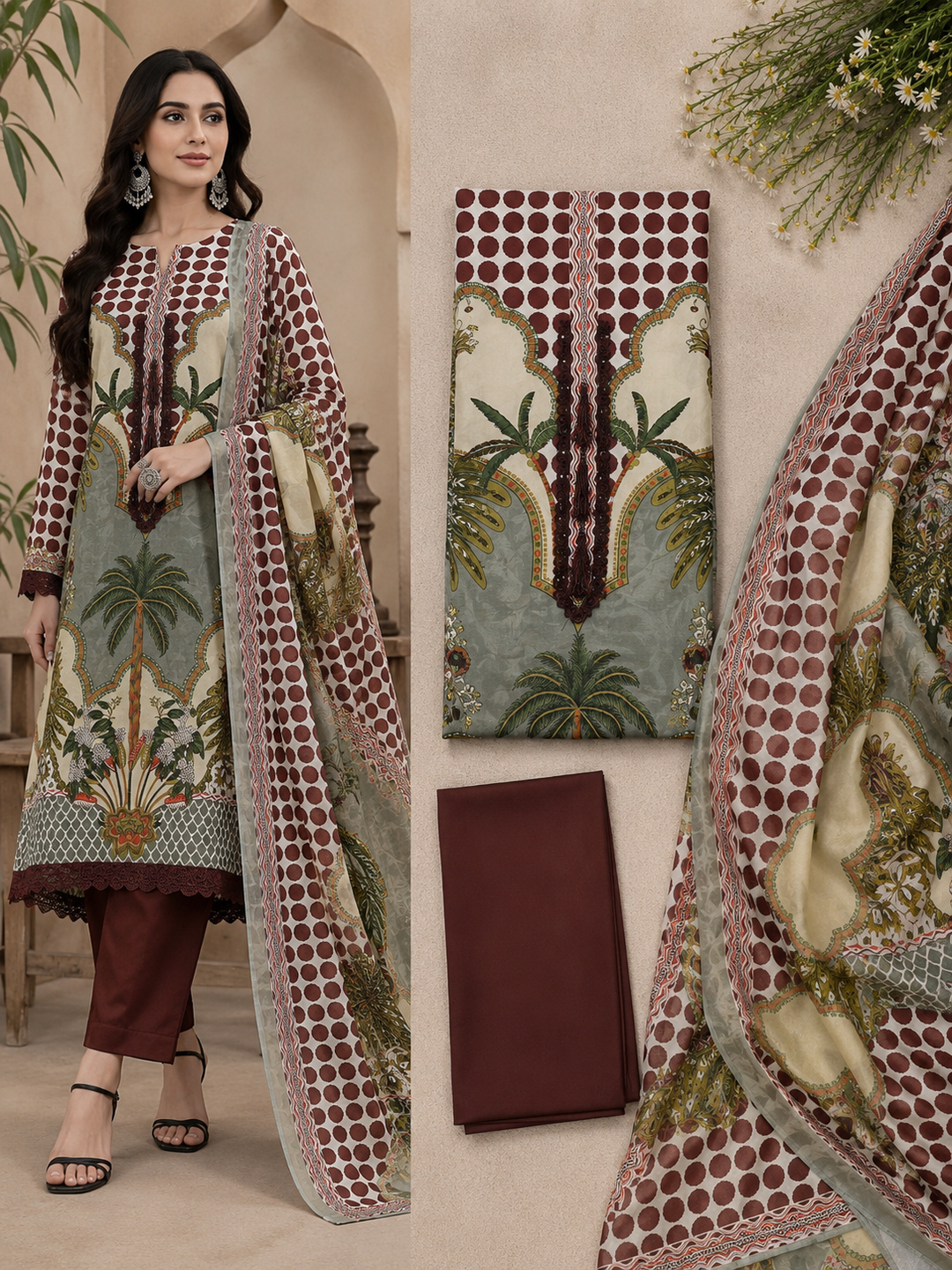 Cotton unstitched suits