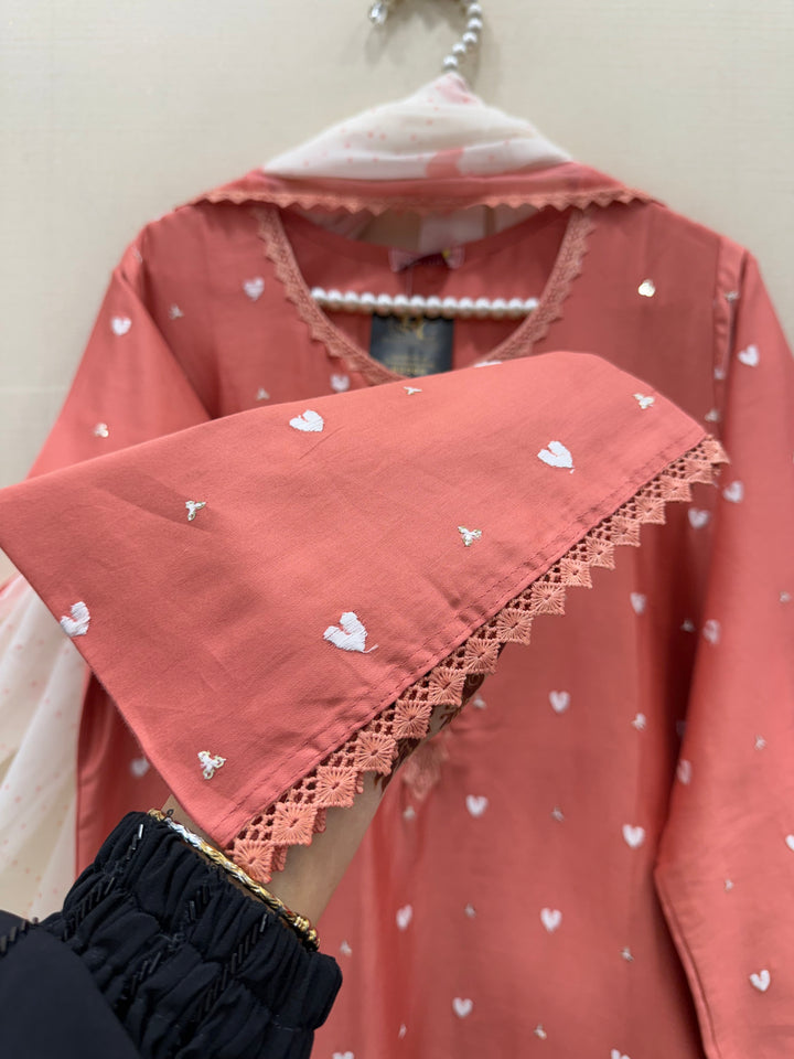 Embroidered Farshi salwar suits