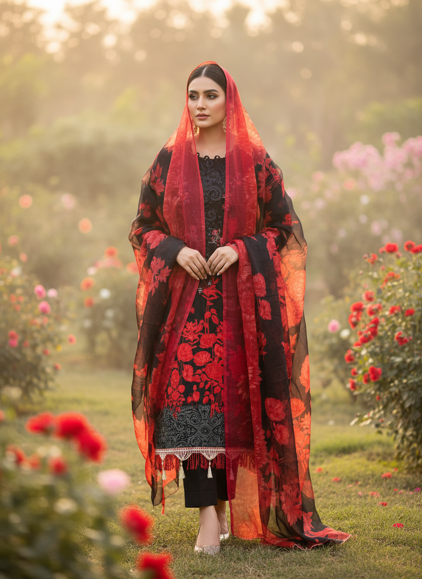 Pakistani patch work suit 2659