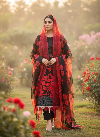 Pakistani patch work suit 2659