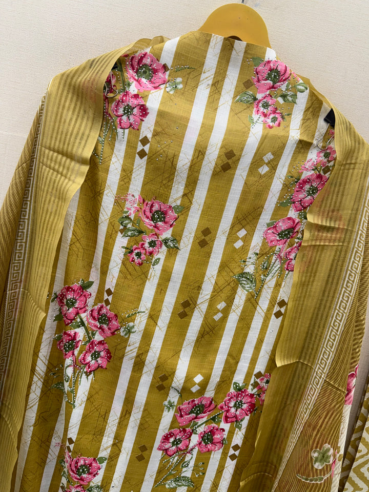 Semi Cotton Unstitched Suits