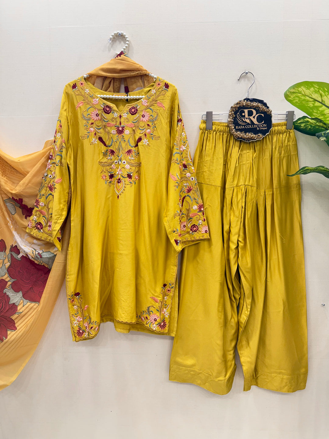 Embroidered Farshi salwar suits