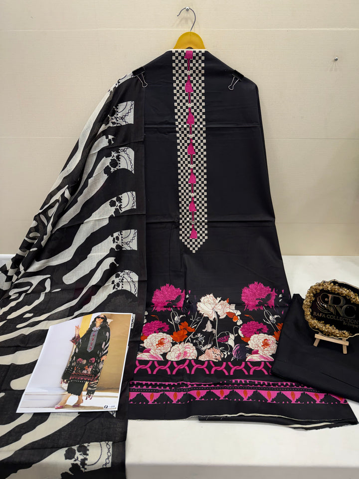 Cotton printed unstitched suits