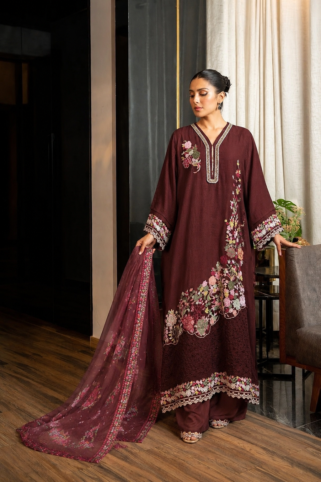 Pakistani formal embroidered suits