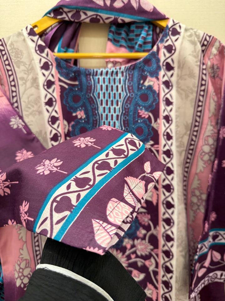 Semi cotton printed suits 5747