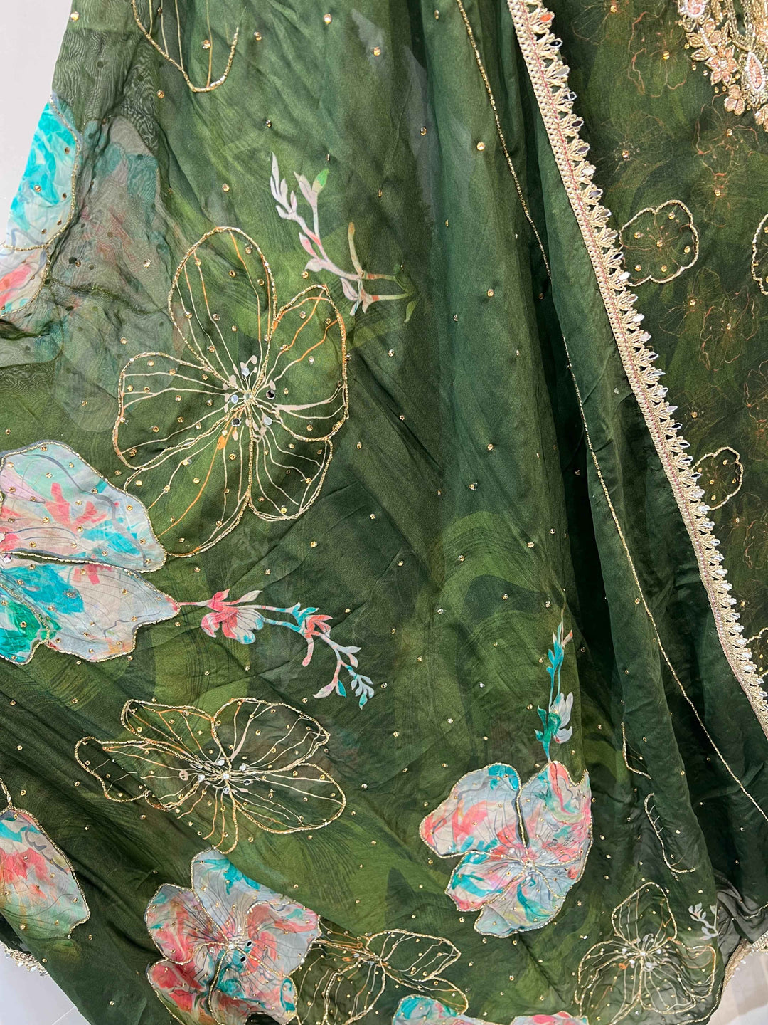 Organza handwork suits  2167