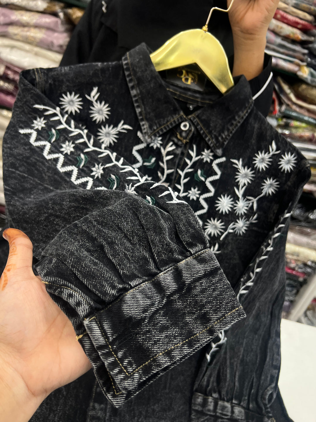 Denim embroidered tunics 2584