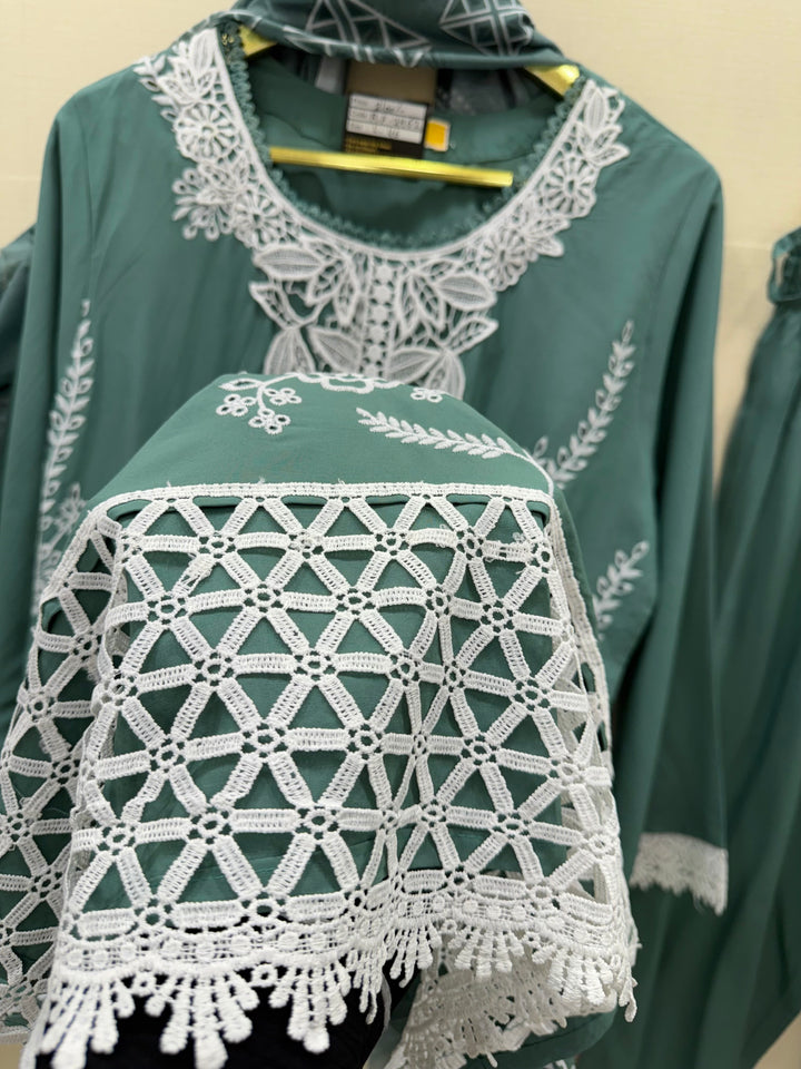 Cutwork Pakistani embroidered suits