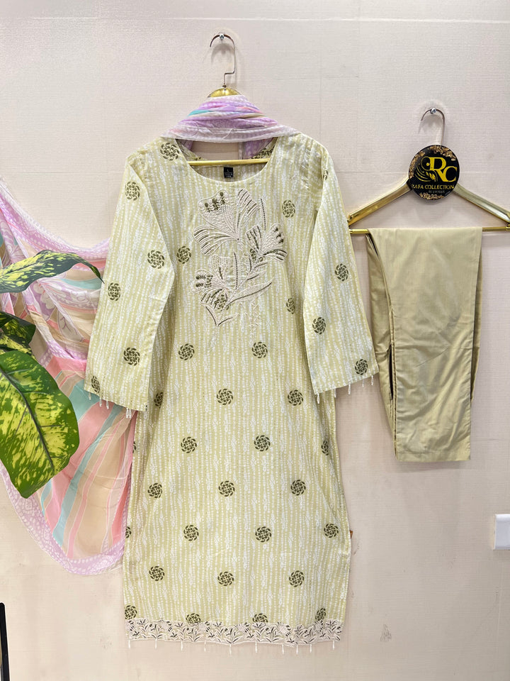 Pure cotton embroided suits
