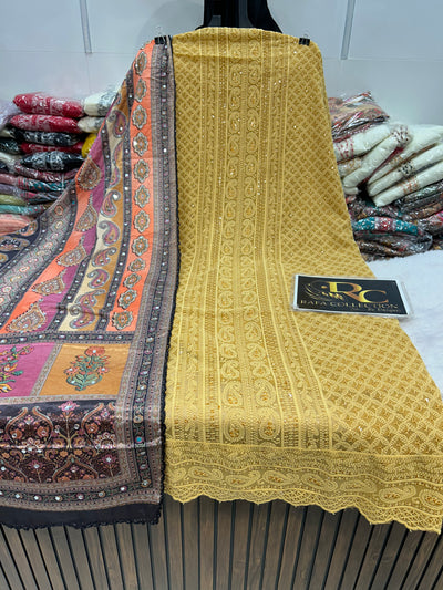 Georgette Unstich Suit 1218