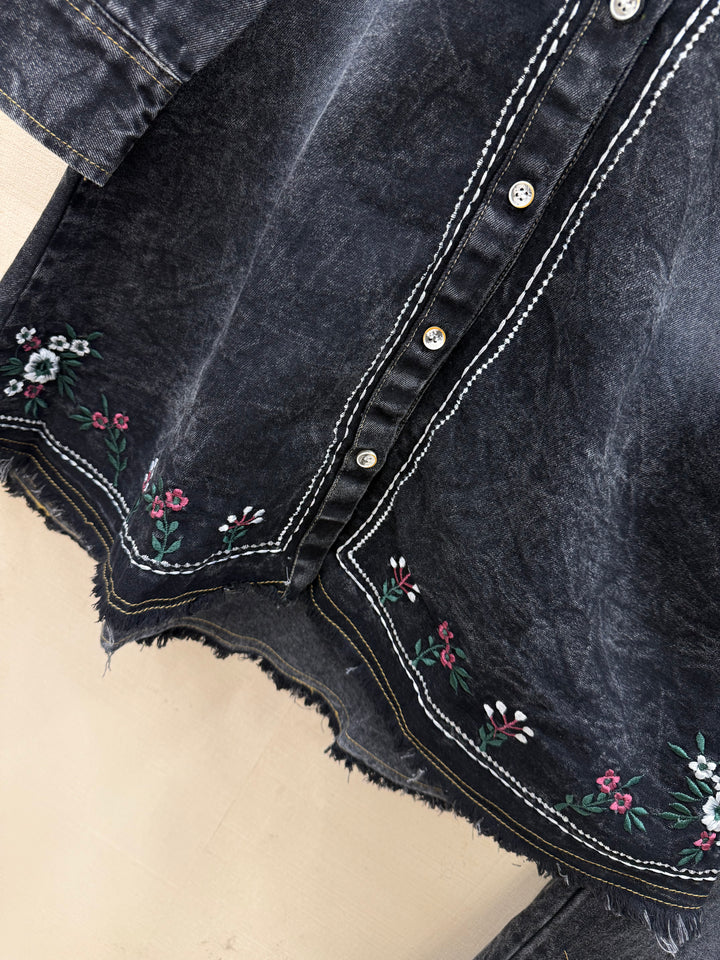 Denim embroidered Co-ord sets