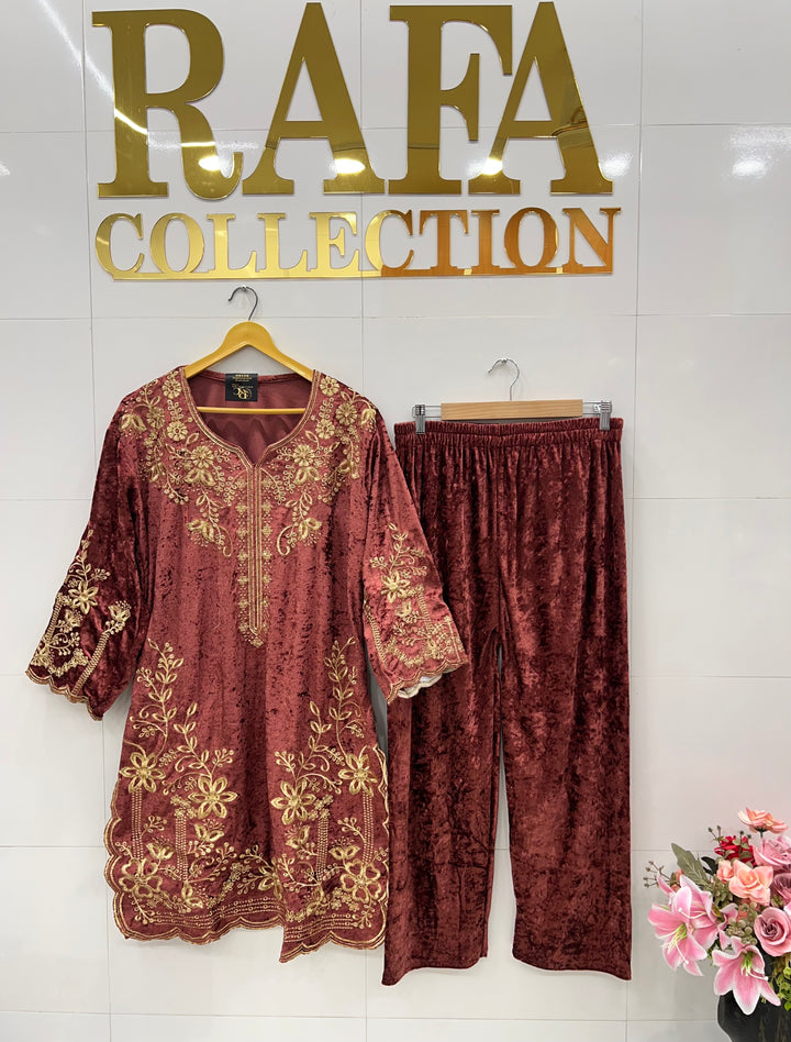 Velvet  co - ord sets  2834