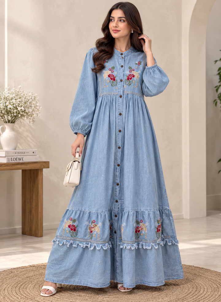 Denim Long Gown’s
