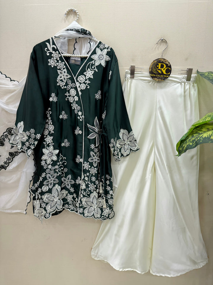 Pakistani angrakha pattern suit