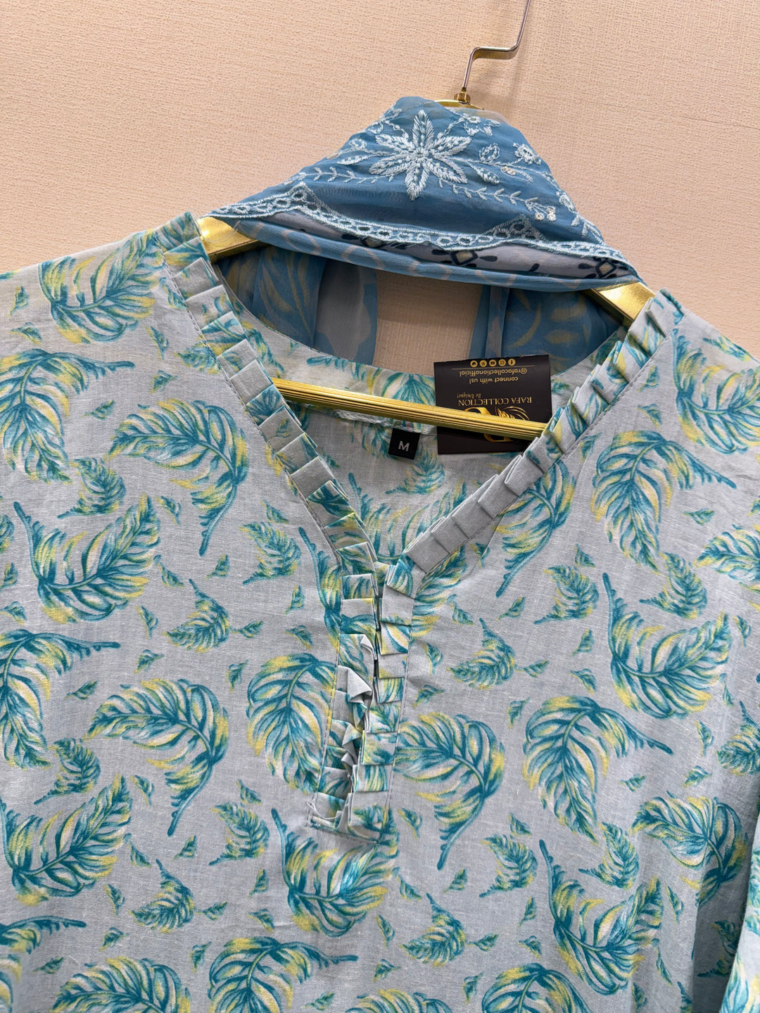 Cotton embroided suits