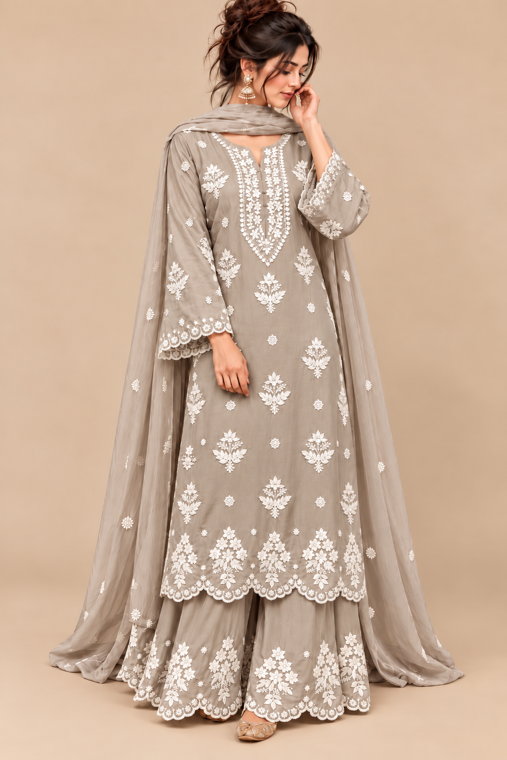 Lucknawi Embroidered Suits