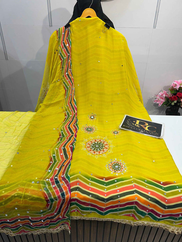 Mirror Work Unstitched Suit