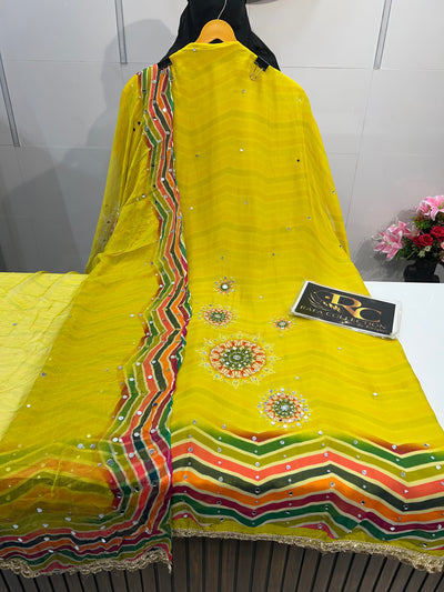 Mirror Work Unstitched Suit 1777