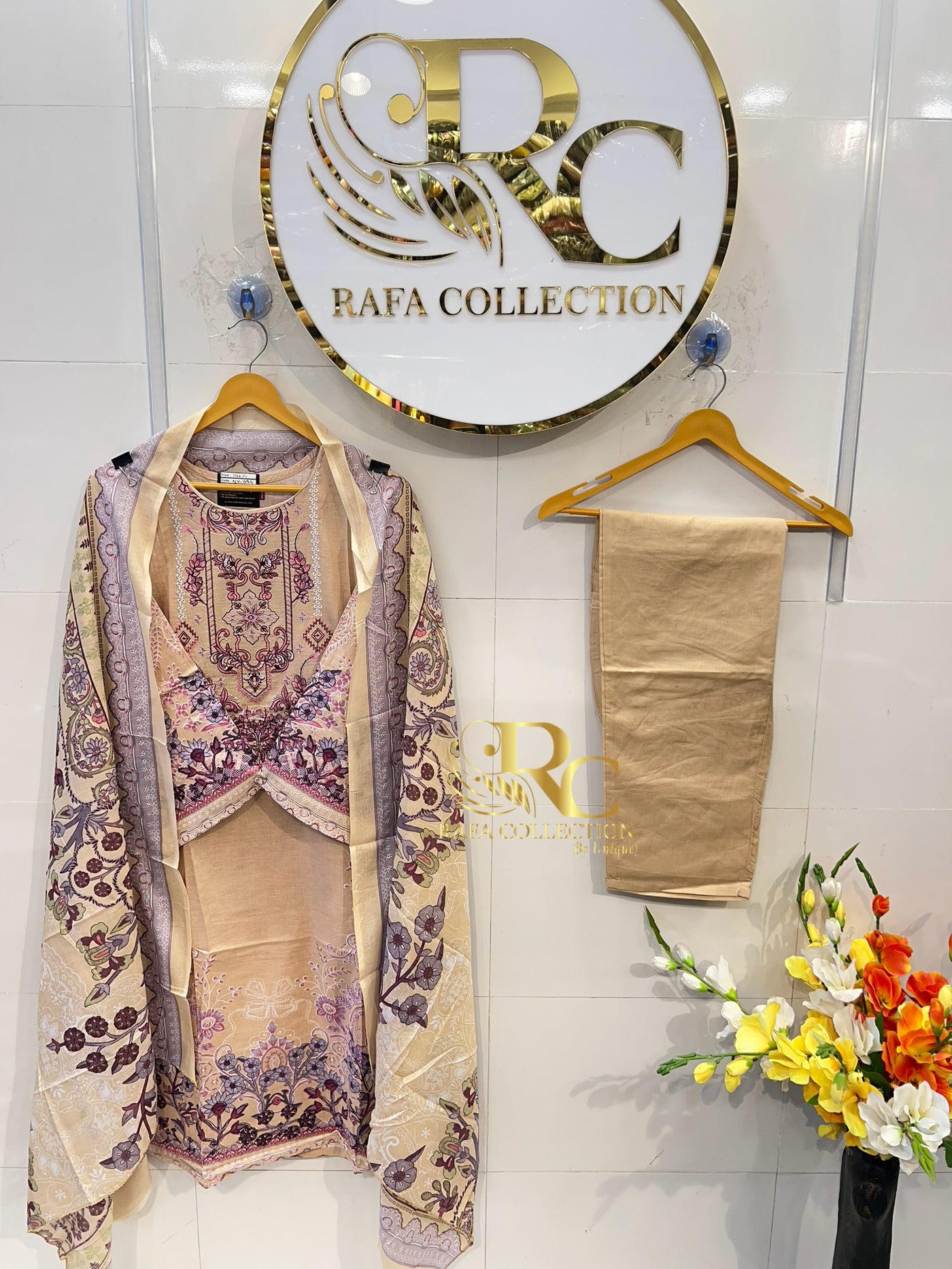 Embroided ready to wear suit 1384