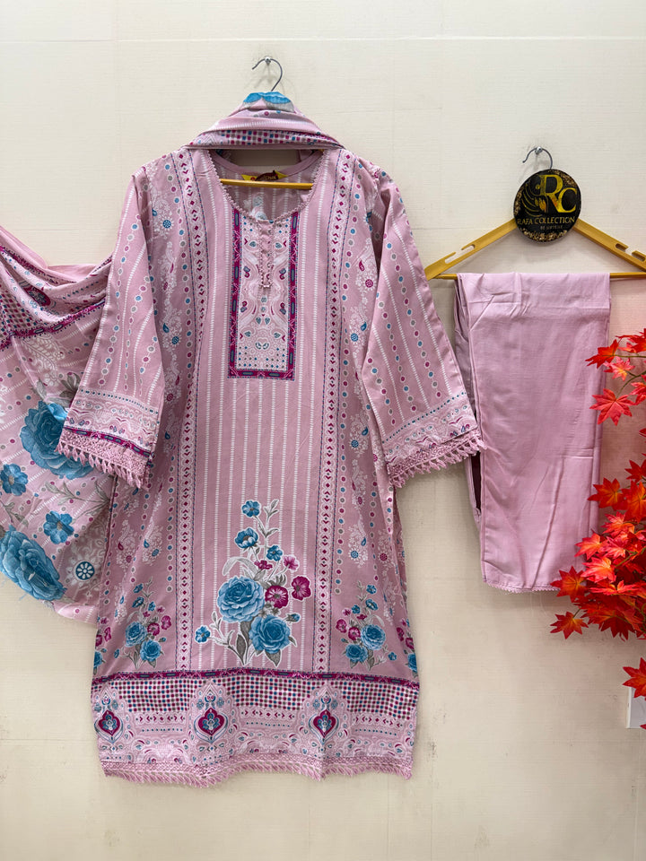 Semi cotton printed suits