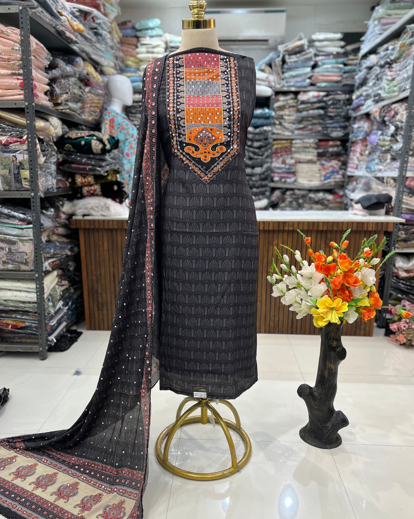 Mirrorwork unstitched suits 1280