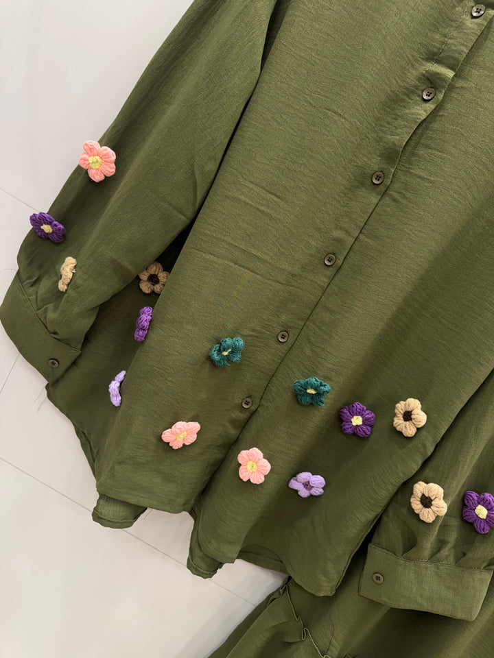 Imported crinkle skirt top