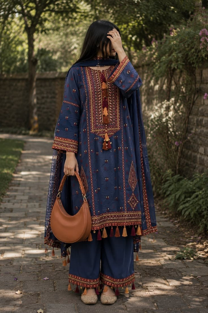 Multi embroidered afgani suits
