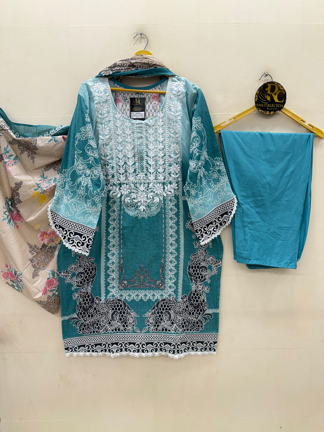 Cotton lakhnawi ready to wear suits