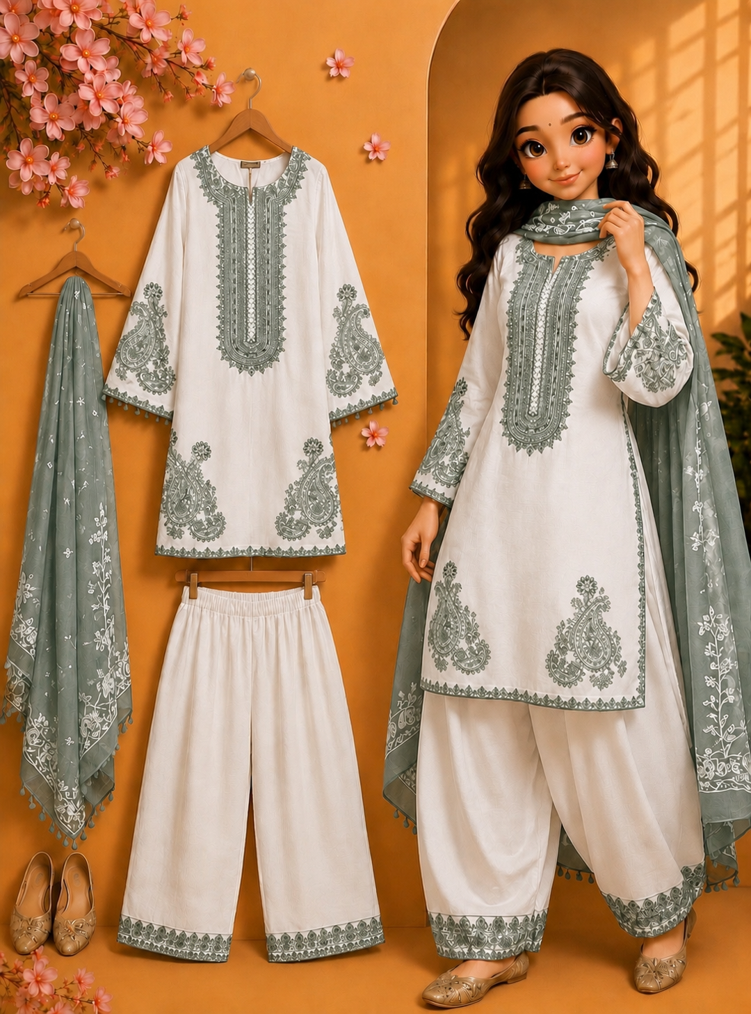 Shimmer Organza suits