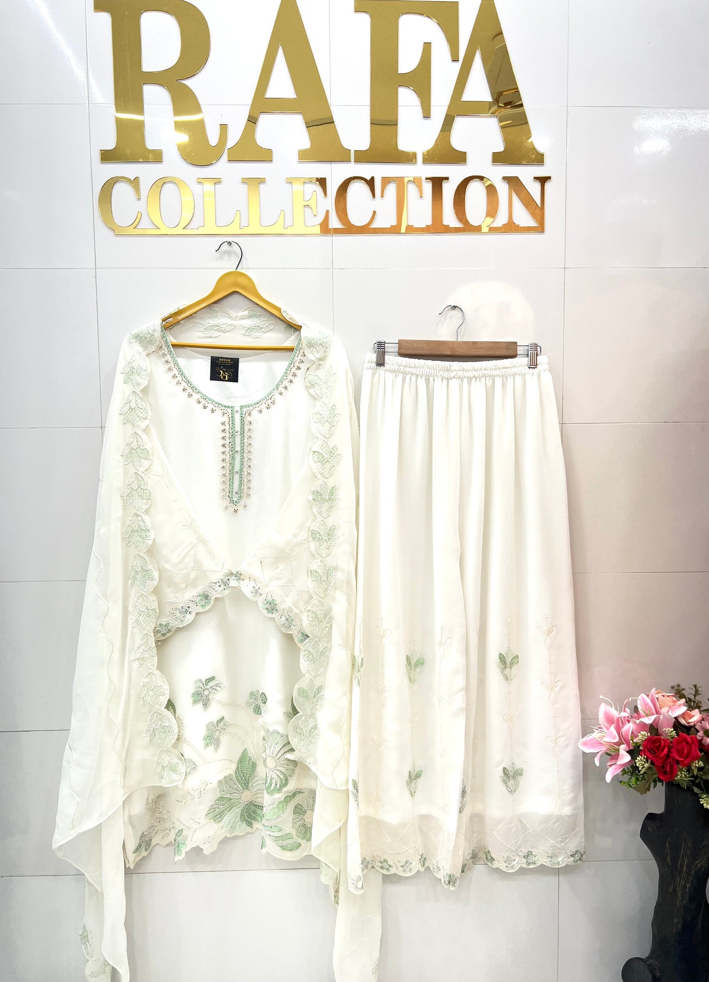 Embroidered  palazzo suits 2820