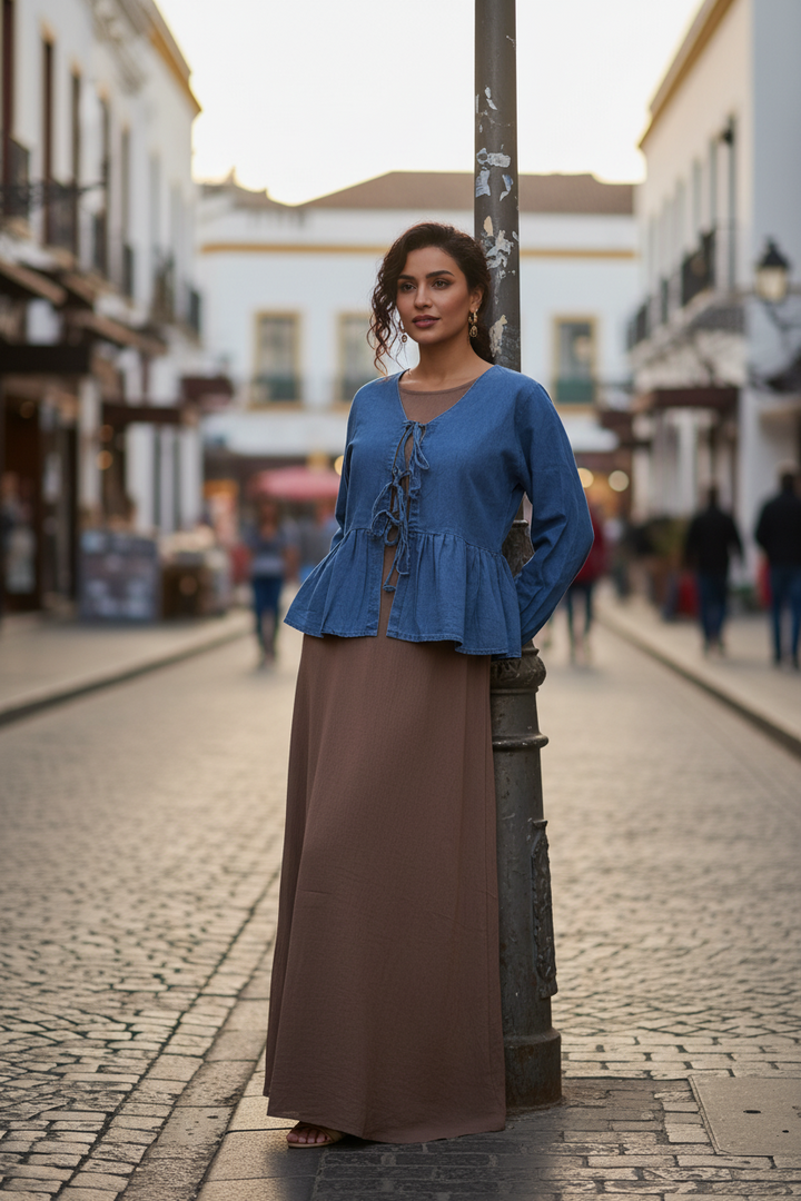 Denim 2 piece dresses