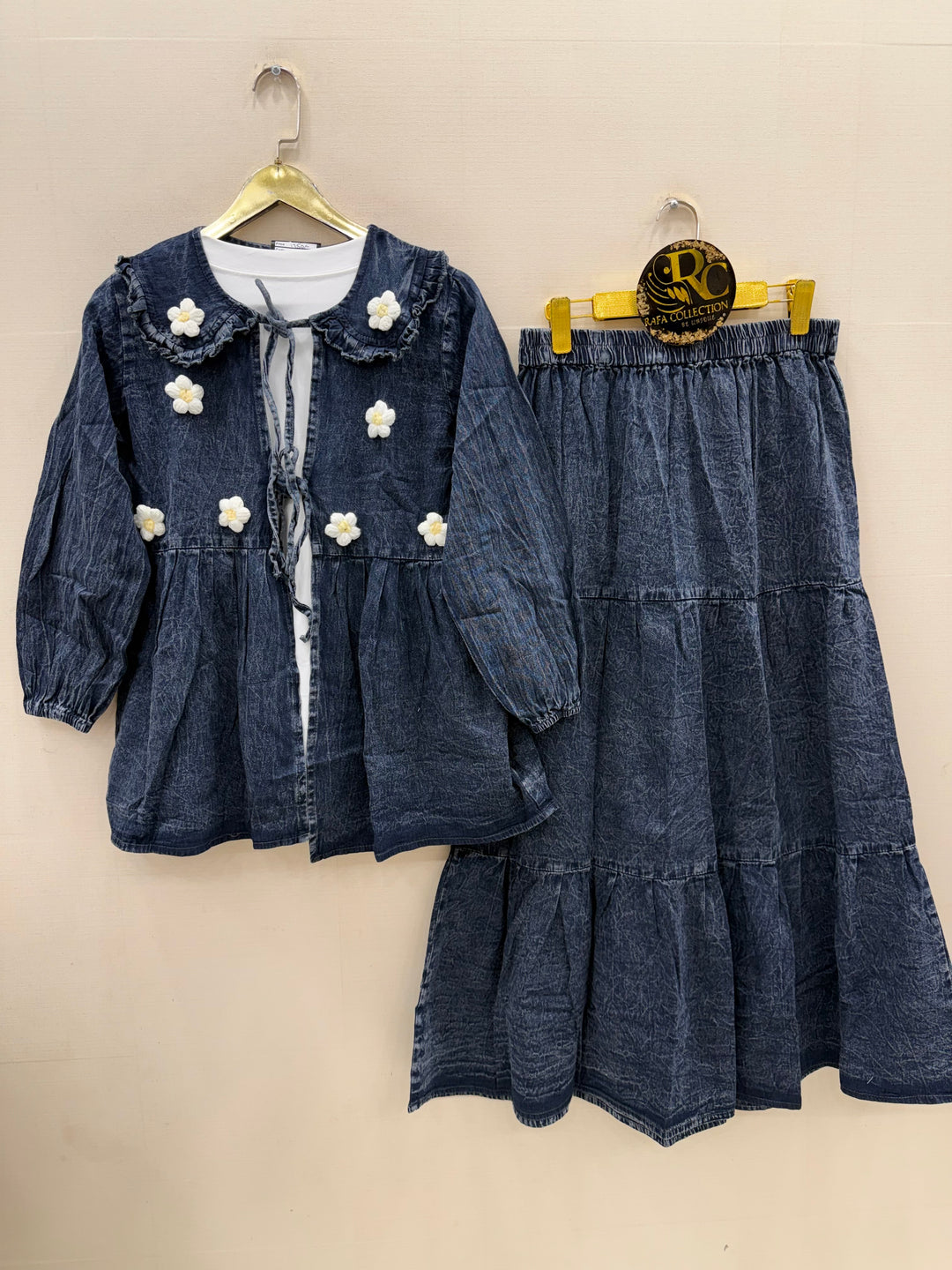 Denim skirt sets