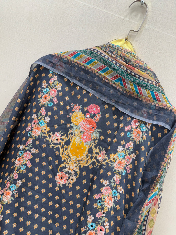 Pure Muslin Unstitched Suits 2375