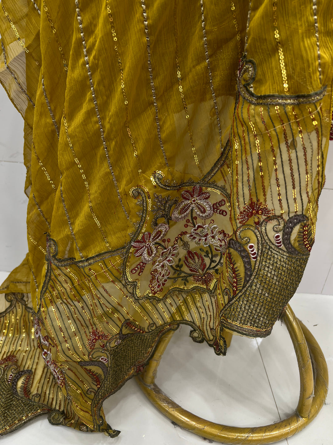 Chiffon embroidered suits 3175