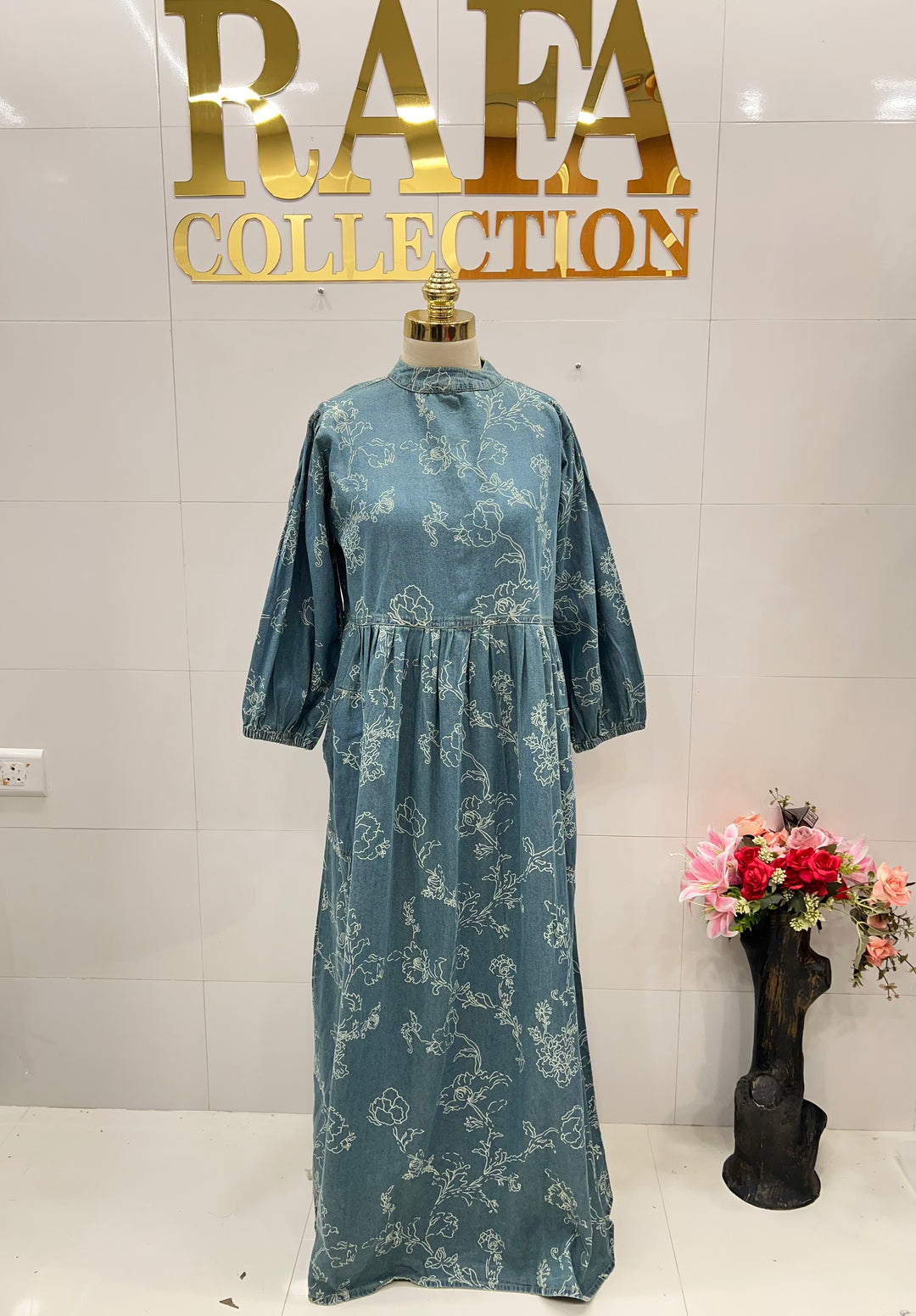 Denim long gown 2587