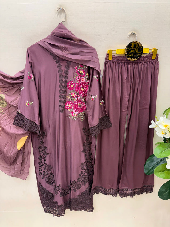 Embroidered Plazzos suits